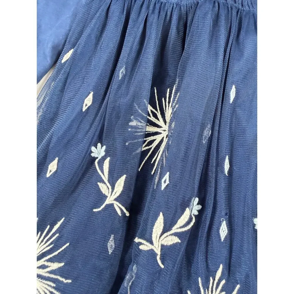 Hanna Andersson Disney Collection Frozen Organic Tulle Dress Girls Size 4